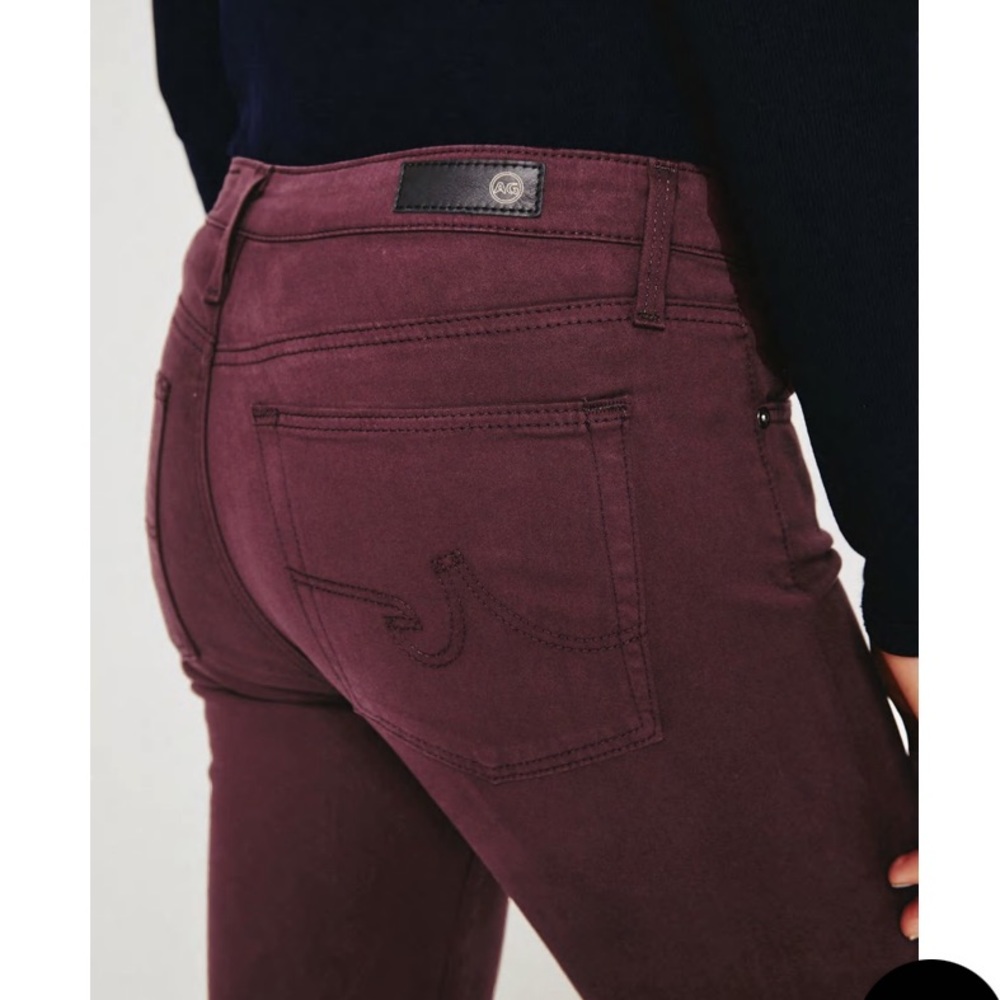 AG STILT LIKE NEW CIGARETTE LEG JEANS IN SOFT PIMA COTTON FABRICATION COLOR PLUM - Picture 6 of 11